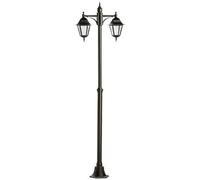 LAMPIONE '4 FACCE' 2 LANTERNE Colore nero cm.190