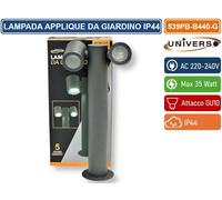 LAMPIONE 45CM DA GIARDINO CON DIFFUSORI ORIENTABILI PERESTERNO IP44 ATTACCO GU10