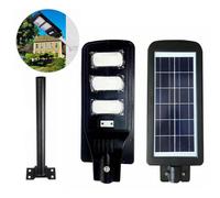 Lampione 90 Watt Solare a Led Con Pannello Solare E Palo Nero In Metallo