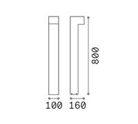 SIRIO PALETTO LED 3000K 13W 1100 lm IP65 H80CM BIANCO