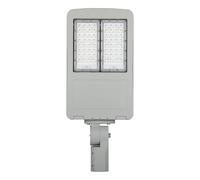 Lampione a LED, lampada stradale, illuminazione per esterni, dimmerabile, argento, alluminio, IP65