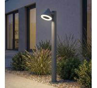 Lampione a LED Lindby Soran, nero, 100 cm, metallo, IP44 LINDBY