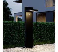 Lampione a LED Lucande Silvan, antracite, 65 cm, con sensore LUCANDE