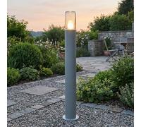 Lampione a paletto in alluminio pressofuso IP44 altezza 80 cm E27 grigio moderno lampada da vialetto luce da esterno illuminazione giardino