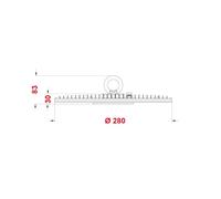 Lampione Campana Led Industriale a sospensione da esterno ed interno 50W - 100W