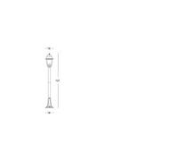 Paletto lampione per giardino Sovil Mini Quadrata con attacco E27 954/06