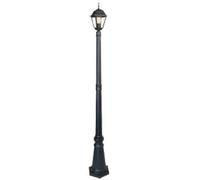 LAMPIONE CON UNA LANTERNA QUATTRO FACCE Colore Nero cm.190