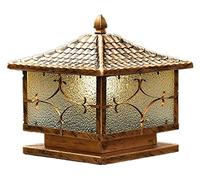 Lampione da Cortile Lampione per Esterni Lampione in Vetro Antipioggia Lanterne per Cancello Apparecchio di Illuminazione per Recinzione per Giardino Lampione Lampione (Dimensioni : 25 * 25 * 25cm)