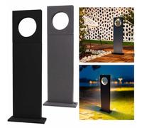 Lampione Da Esterno 12W Faretto LED Moderno con Cerchio Per Giardino Viale IP65