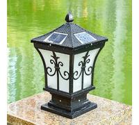 Lampione da esterno, Bron Fini Bolla Po C La Exteri Sol Power Fen Lig wi Pi Mou Ba f Outsi Ya Landsca Pillar(Da Black,34*58cm)