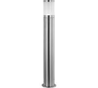 Lampione da esterno lampada da terra per esterni H 80 cm lampada da giardino luce esterna in acciaio inossidabile, plastica argento opale, 1x attacco E27, DxH 14x80 cm