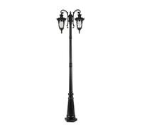 Lampione da esterno Lampione da esterno Lampione da esterno 230 cm Lampione da giardino per esterni Lampione stradale in alluminio a doppia testa Impermeabile resistente agli agenti atmosferici