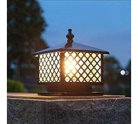 Lampione da esterno, lampione da esterno, luci a colonna quadrate, lampione da esterno, lanterna, classico, giardino, garage, padiglione, cortile, patio, illuminazione esterna for strada e cortile.