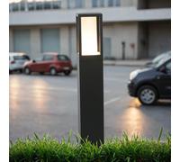 Lampione Da Esterno Nero Bianco IP44 GU10 45 Cm Alluminio Moderno Giardino