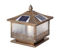 Lampione da esterno, Pill La Squa De C Lig Lante wi Sol Power Mat Bla Colu Gard Fro Ya Decorati Exteri Po Lantern, IP45(Bronze,20CM)