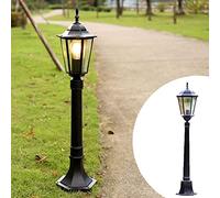 Lampione da giardino 1-Luce Altezza 80 cm- Illuminazione Giardino Vialetto Design Classico- Lampione Vintage Alluminio Pressofuso - E27 Portalampada-lampadina non inclusa (Tipo: A)
