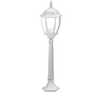LAMPIONE DA GIARDINO 87cm LANTERNA DA TERRA IN VETRO ALLUMINIO E27 LUCE ESTERNO