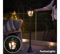 Lampione Da Giardino A LED Bianco Caldo Con Testa Singola Solare 1,2M