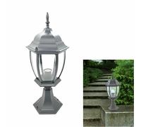 lampione da giardino cancello lanterna in vetro e27 da esterno alluminio IP45 [EEK: A++]