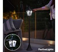 Lampione Da Giardino Esterno Con Testa Singola LED Bianco Chiaro 1,2M