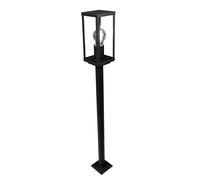 Lampione Da Giardino Esterno In Legno Alluminio Nero 100 Cm IP44 E27