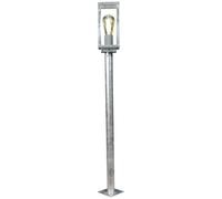 Lampione Da Giardino Esterno In Legno Alluminio Zincato 100 CM IP44 E27
