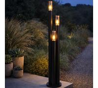 Lampione Da Giardino In Acciaio Inox Nero Rame LED H 170 Cm