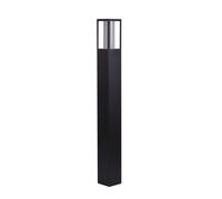 Lampione Da Giardino IP44 73 CM GU10 Nero Bianco Alluminio Moderno Quadrato