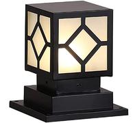 Lampione da giardino Lampada da pilastro per esterni Recinzione Colonna Lanterna Cancello Cortile Paesaggio Paletto luminoso Stigma impermeabile Faro per palo da giardino Tappo per ponte Lampade a