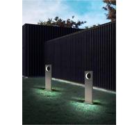 LAMPIONE DA GIARDINO LAMPADA LED LUCE BIANCA 12 W LAMPIONCINO MODERNO GRIGIO