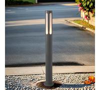 Lampione Da Giardino Nero IP42 H: 100 Cm Ø 9 Cm Stretto Antiriflesso E27