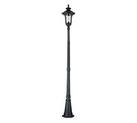 Lampione Da Giardino Rustico 246,5 Cm Nero IP44