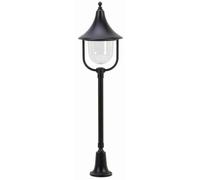 Lampione Da Giardino Rustico Nero 87Cm IP43 E27 Alluminio