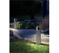 LAMPIONE DA GIARDINO TERRA LAMPADA LED LUCE NATURALE 12W LAMPIONCINO GRIGIO IP65