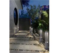 Lampione da terra giardino 12 w led luce bianca lampioncino esterno grigio es28 [EEK: A+++]