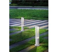 Lampione da terra giardino lampada 12w led luce naturale lampioncino bianco es28