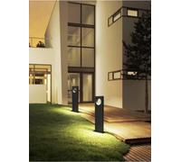 LAMPIONE DA TERRA GIARDINO LAMPADA LED LUCE CALDA 12 W LAMPIONCINO NERO MODERNO