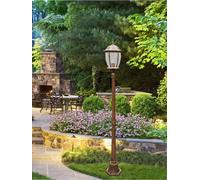 Lampione da terra lanterna in vetro palo lampioncino esterno giardino es35 [EEK: A+++]