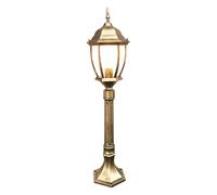 Lampione da terra per giardino esterno lampioncino lanterna in vetro bronzo es39 [EEK: A+++]