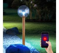 Lampione Esterni con Piedistallo Regolatore Smart LED Alexa App RGB H 100 CM [EEK: F]