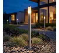 Lampione Esterni Lampada da Giardino Chiodi 2x Presa Acciaio Inox H 110 CM [EEK: Nicht bewertet]