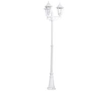 Lampione Esterno Classico Navedo Alluminio Bianco 3 Luci E27 [EEK: A++]