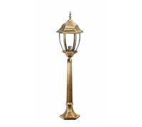 LAMPIONE GIARDINO BRONZO 870MM LANTERNA IN VETRO E27 LUCE ESTERNO ALLUMINIO ES39