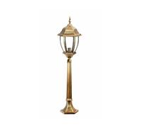 LAMPIONE GIARDINO BRONZO 870MM LANTERNA IN VETRO E27 LUCE ESTERNO ALLUMINIO ES39
