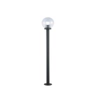 Lampione Globo A Palla Da Esterno A Pavimento Cm 120 Alluminio E Metacrilato