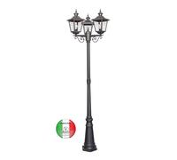 Lampione H 220 cm fusione alluminio giardino C22-3 Praga Made in Italy