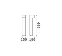 Lampione Ideal Lux Sirio, antracite, alluminio, altezza 60 cm IDEAL LUX