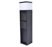 Lampione In Alluminio Nero Con Presa 36,7 Cm IP44 750 Lm Luce Da Giardino [EEK: G]