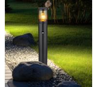 Lampione Lampade da Giardino Esterni Sensore di Movimento Nero LED Altezza 80 CM [EEK: F]