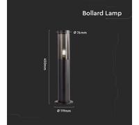 LAMPIONE LAMPIONCINO DA ESTERNO PALO ILLUMINAZIONE GIARDINO 45CM 220V IP44